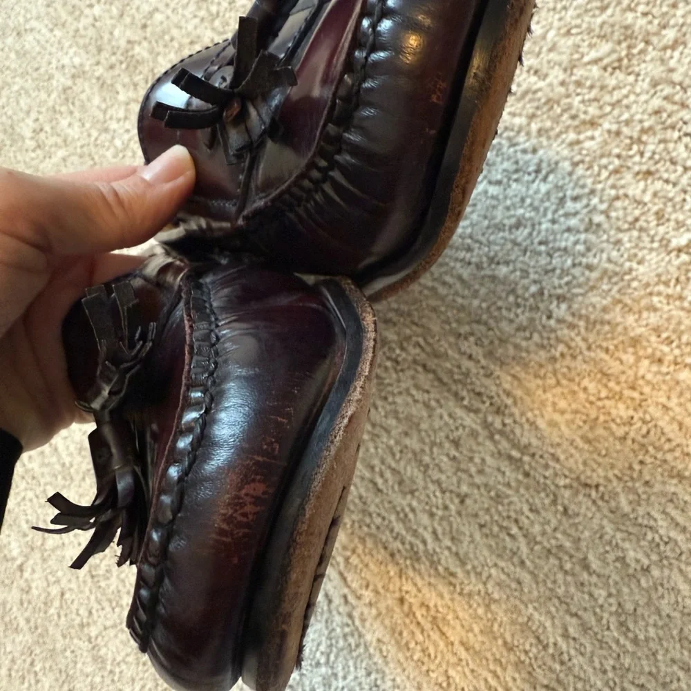 Cole‎ Haan Burgundy Tassel Loafer Size 7.5 D Well-Loved & Ready for Years More